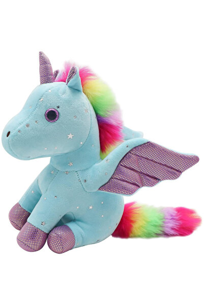 OEM Plush Toy, Unicorn with Angel Wings, Blue, 20 cm