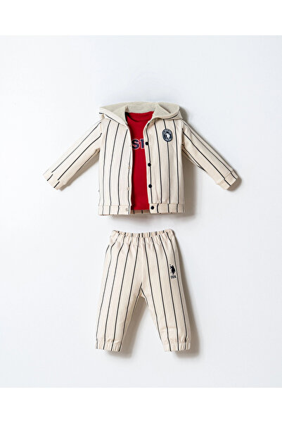 Rolypoly U.S.Polo Assn. Baby Boy 3-Piece Set - Red