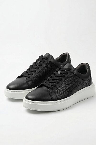 LUSIVE 100% Genuine Leather Black Lace-Up Comfortable Casual Men's Shoes Luas...