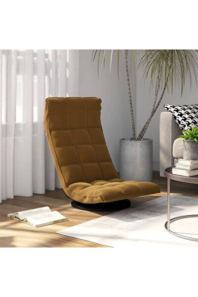 Concept Περιστρεφόμενη καρέκλα δαπέδου, μαύρη, Βελούδο