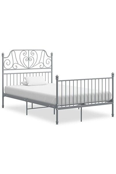 Concept Σκελετός κρεβατιού, γκρι, 120x200 εκ., μεταλλικός