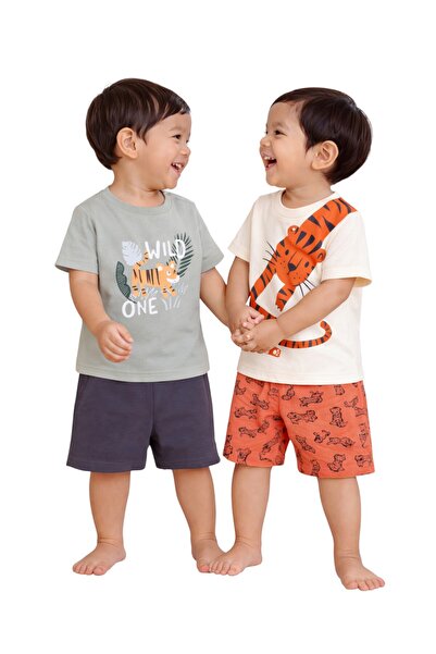 Victor and Jane Infant Boys’ Multipack (4 Pack) – Graphic T-Shirts & Shorts Set