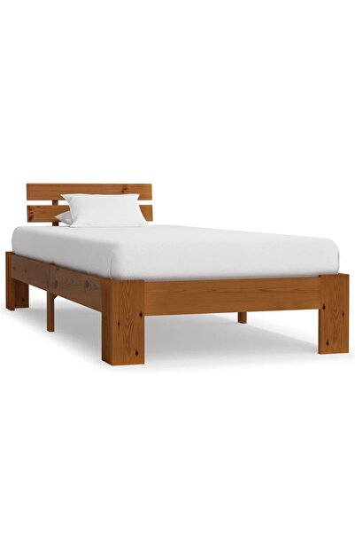 Concept Σκελετός κρεβατιού, μελί καφέ, 100 x 200 εκ., μασίφ ξύλο πεύκου