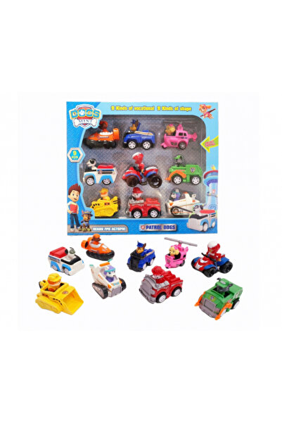OEM Set of 9 Paw Patrol Car Figures