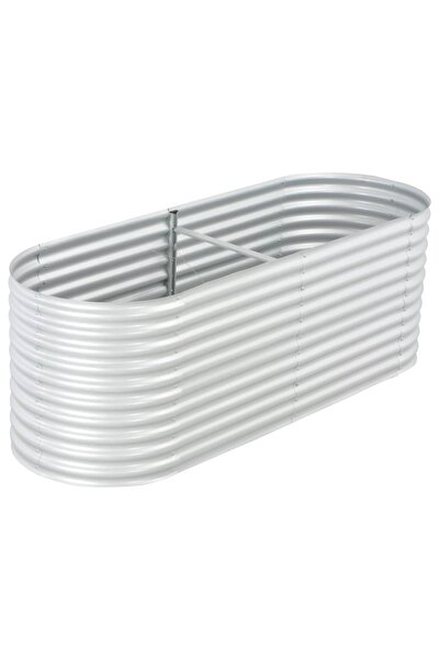 Concept Strat înălțat grădină argintiu 240x80x81 cm oțel galvanizat