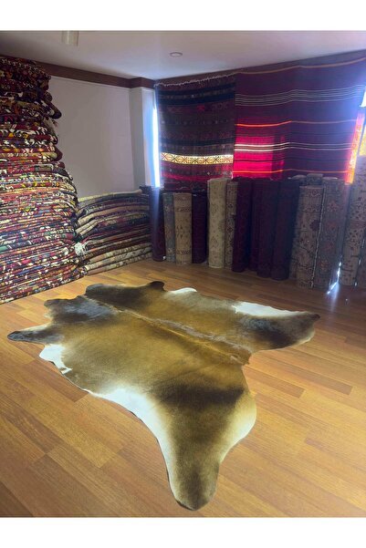 DOGANLAR ANTIQ GERÇEK DERİ NATUREL DANA DERİSİ 321 KAHVE 200X210 POST HALI