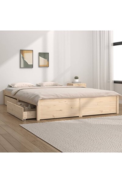 Concept Σκελετός κρεβατιού με συρτάρια, 140x200 εκ.