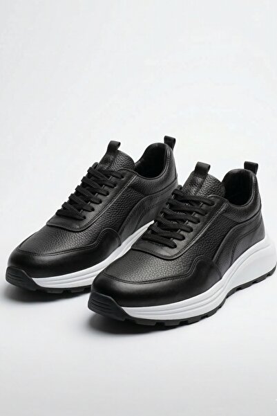 LUSIVE Genuine Leather Black Lightweight Comfortable Casual Men's Shoes Luass...