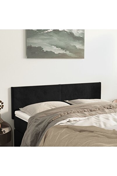 Concept Tăblii de pat, 2 buc., negru, 72x5x78/88 cm, catifea