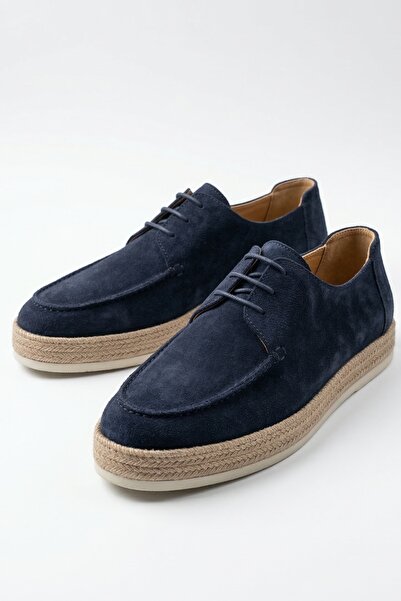 LUSIVE 100% Genuine Suede & Leather Navy Blue Ultra Lightweight Casual Men's ...
