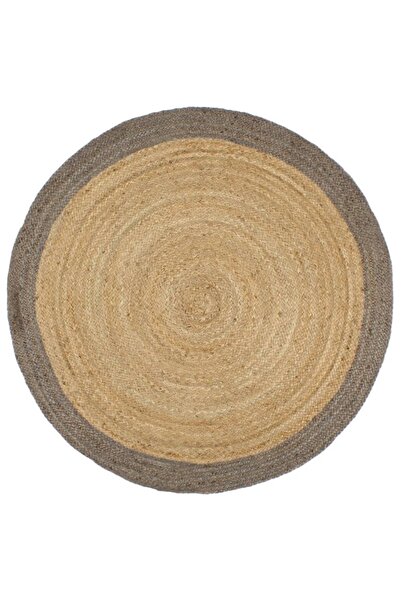 Concept Χειροποίητο Χαλί με γκρι περίγραμμα, 240 εκ., γιούτα