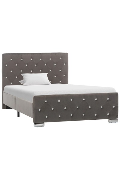 Concept Cadru de pat, gri, 100 x 200 cm, material textil