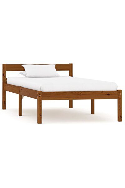 Concept Σκελετός κρεβατιού, μελί καφέ, 90 x 200 εκ., μασίφ ξύλο πεύκου