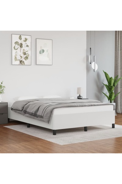 Concept Σκελετός κρεβατιού, λευκό, 140x190 cm, οικολογικό Δερμάτινο