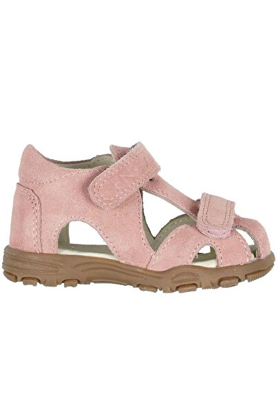 EN FANT Uranus Rose Suede 21 - Sandale din piele cu inchidere velcro pentru c...