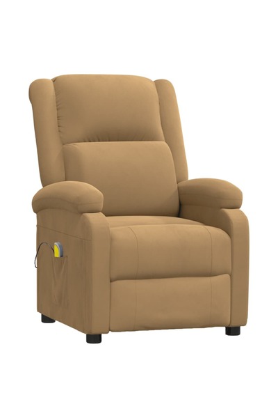 Concept Ανακλινόμενη πολυθρόνα μασάζ, καφέ, Βελούδο