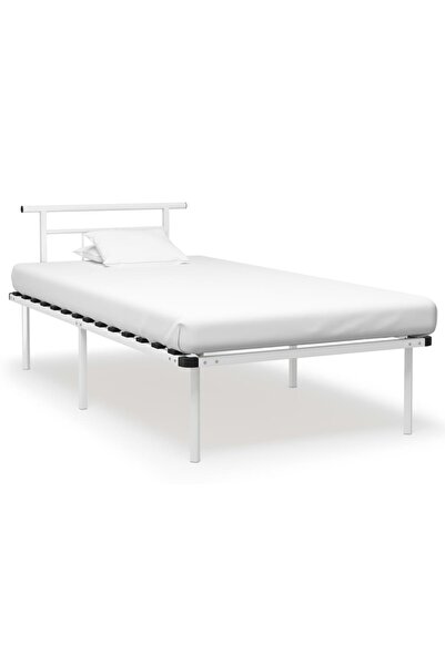 Concept Σκελετός κρεβατιού, λευκό, 100 x 200 εκ., μεταλλικός