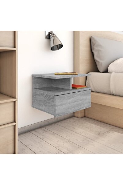 Concept Πλωτά κομοδίνα 2 τεμ. γκρι sonoma 40x31x27 εκ. ξύλο