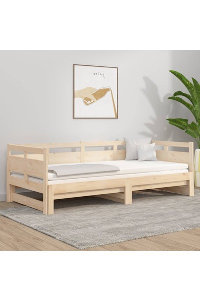 Concept Разтегателен дневен диван, 2x(90x190) см, масивна борова дървесина