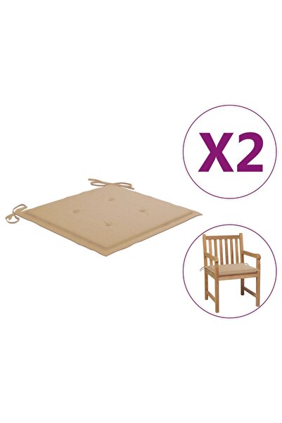 Concept Perne scaun de grădină, 2 buc., bej, 50 x 50 x 3 cm