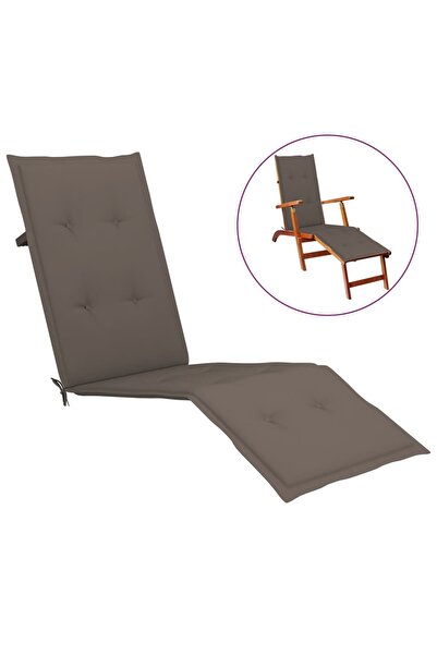 Concept Възглавница за шезлонг, бежово сиво, (75+105) x 50x3 см