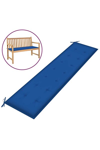 Concept Възглавница за градинска пейка, кралско синьо, 200x50x3 см, текстил