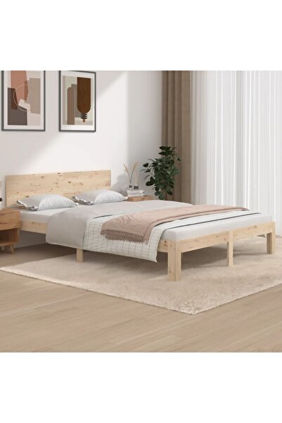 Concept Σκελετός κρεβατιού, 140x200 εκ., μασίφ ξύλο πεύκου