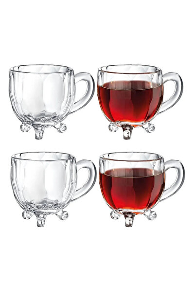 Madame Coco Priour 4-lü Çay Fincanı-Renk - Şeffaf