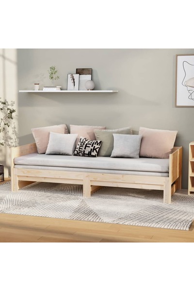 Concept Επεκτεινόμενο ανάκλιντρο, 2x(90x190) εκ., μασίφ ξύλο πεύκου