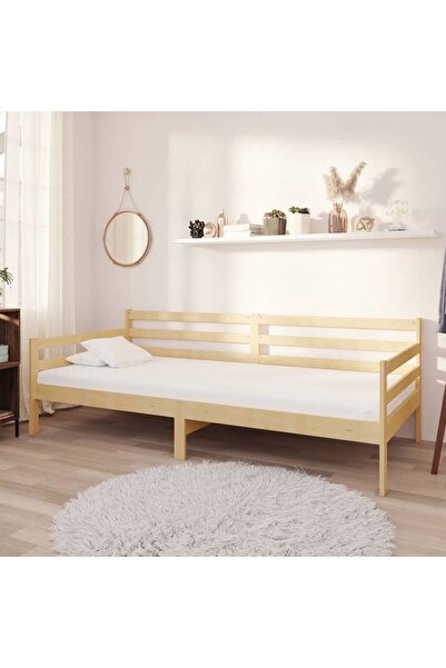 Concept Κρεβάτι ημέρας με στρώμα, 90x200 εκ., μασίφ ξύλο πεύκου