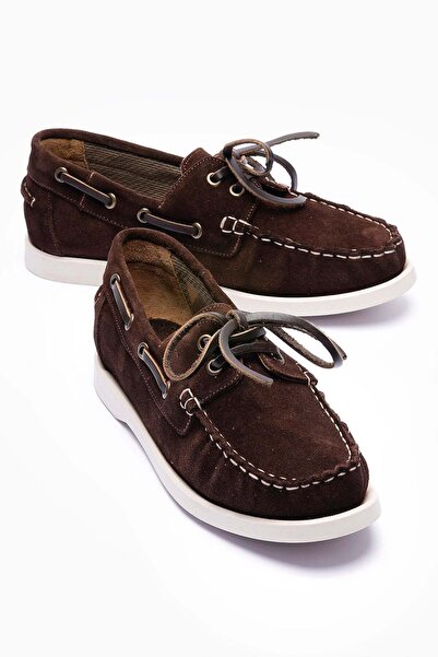 Mubiano Pantofi de damă autentici piele întoarsă cu șireturi loafers casual T...