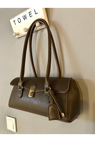 Gözde Tasarım Butik Women's Mink Color Rectangular Faux Leather Leather L Sho...