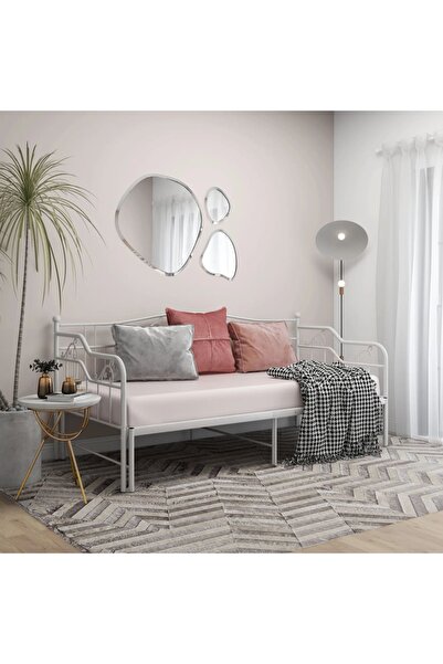 Concept Рамка за разтегателен диван, бяла, 90x200 см, метална