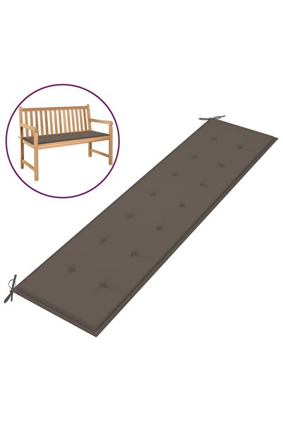 Concept Μαξιλάρι παγκάκι κήπου, γκρι-μπεζ, 200x50x3 εκ.