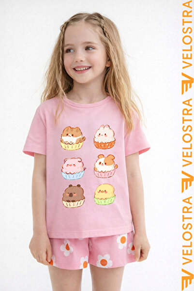 Velostra Girl's Sweet Animal Printed Oversized Comfortable Daily Use Combed C...
