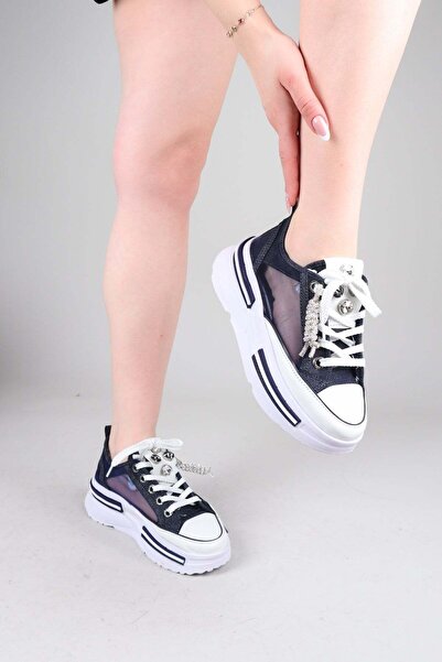 Birikon Feli Stone-Embellished File Sneakers S Dark Blue