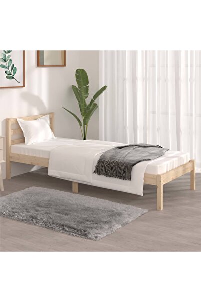 Concept Cadru de pat mic Single 2FT6, 75x190 cm, lemn masiv de pin