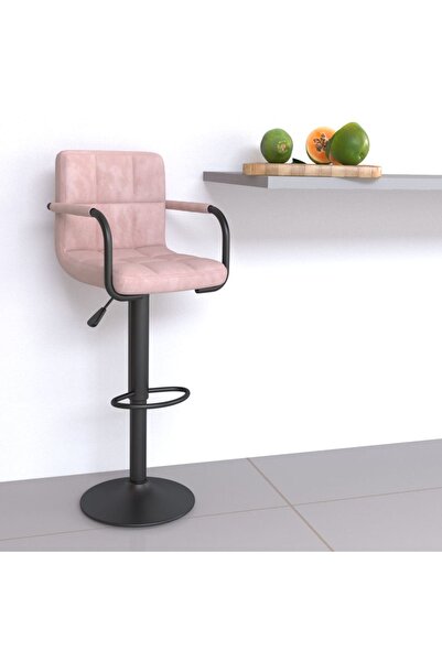 Concept Scaun de bar, roz, catifea