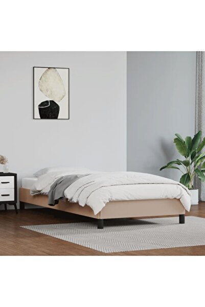 Concept Σκελετός κρεβατιού, καπουτσίνο, 90x200 cm, οικολογικό Δερμάτινο