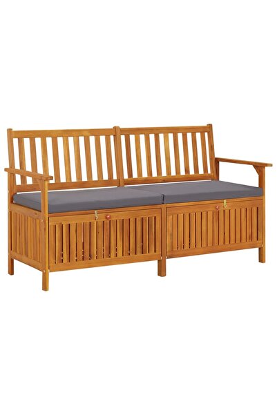 Concept Πάγκος αποθήκευσης με Μαξιλάρι, 148 cm, από μασίφ ξύλο ακακίας