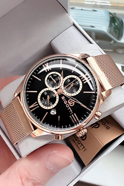 Bigotti Functional Men's Watch Steel Band Japanese Mechanism Stylish Gift Wri...