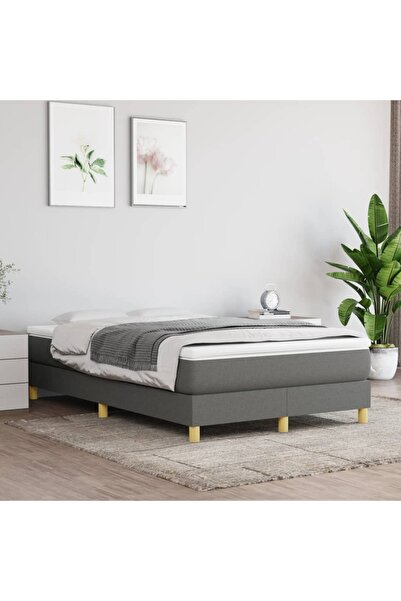 Concept Pat box spring cu saltea, gri închis, 120x200 cm, textil