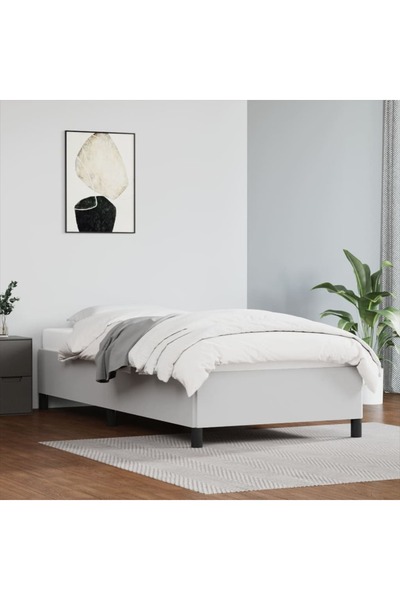 Concept Σκελετός κρεβατιού, λευκό, 90x200 cm, οικολογικό Δερμάτινο