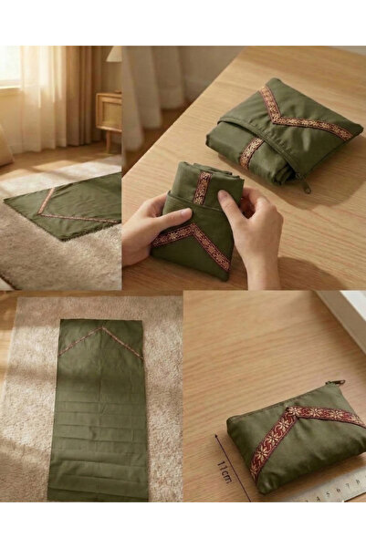 Lotus Dükkan Portatif Cep Seccadesi - Seyahat Boy - Kılıflı - Haki