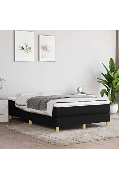Concept Pat box spring cu saltea, negru, 120x200 cm, textil