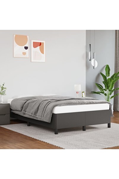 Concept Σκελετός κρεβατιού, γκρι, 120x200 cm, οικολογικό Δερμάτινο