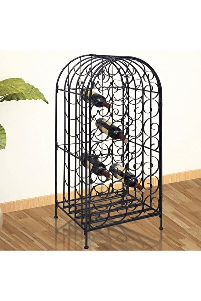 Concept Suport sticle de vin pentru 35 de sticle, metal