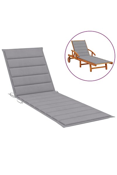 Concept Pernă de șezlong, gri, 200x70x3 cm, material textil