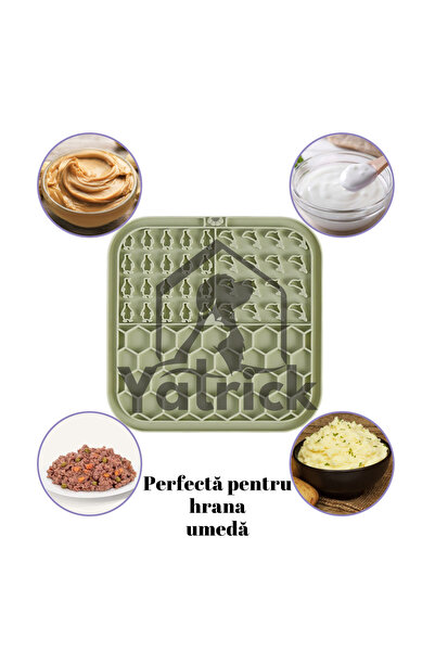 Yatrick Covoraș Tavă Slow Feeder din Silicon pentru Câini și Pisici