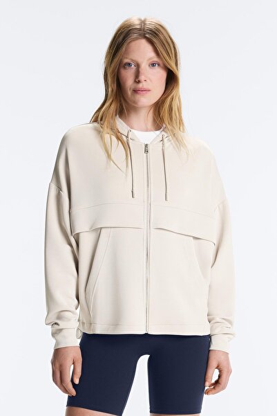 Oysho Yumuşak dokunuşlu fermuarlı sweatshirt